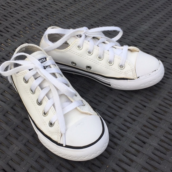 white converse size 2 junior